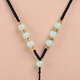 Rongxia men and women jade pendant pendant lanyard hand-woven jade pendant rope agate necklace rope halter neck rope jade rope 03 red