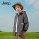 Jeep children's clothing children's sun protection clothing lightweight skin clothing 2025 summer new style breathable ice silk sun protection clothing for boys and girls gray 170 cm recommended height 165-175