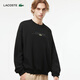 Lacoste French Crocodile Herrenkleidung loser Stil Baumwolle Runde Nackenpullover Sportpullover SH3878 031/Schwarz XL 6