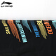 Li Ning (LI-NING) children's swimming trunks for boys, middle and large children, professional swimming training knee-length breathable and quick-drying swimming trunks 109 black color 160
