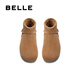 Belle (Belle) kleiner Schal High Top Birkenstock Schuhe Frauen neue Baumwollschuhe Schnee Kurzstiefel D3G1DAD5 Vorverkaufsbrauner Furry 38 (240 mm)