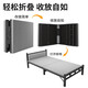 Chentao Folding Bed Household Single Bed Adult Lunch Nap Cute Reinforced Hard Board Simple Small Apartment Iron Bed 100cm Width [Upgraded Thickened Steel Frame]