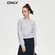 Solo la moda de otoño e invernal de hombro suelto de manga corta de manga larga para mujeres 12349S002 G11 Color gris claro xs 155/76a