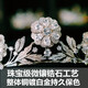 
DL 1998520 Valentine's Day Gift Fat Donglai Quality Crown French Template Bride Coming Ceremony Wedding Gown Wedding Dress Silver Three-Piece Set Crown + Necklace