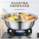 FISDDIS304 stainless steel basin food grade soup basin thickened kitchen cooking basin fruit and vegetable basin large basin 28cm