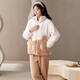 Xinai Centennial Pajamas for women in winter coral velvet warmth and thickened casual cartoon flannel red women's home clothes and outerwear suit MX6621 women M