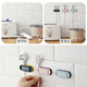 Plug fixer wall power cord wall clamp desktop network cable data cable sorting storage and management device Deep Lake Blue [4 packages] Strong viscose without hole drilling