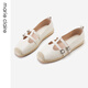 
MARIE CLAIRE2024 Spring New Style Mary Jane Hot Double T-Strip Fisherman Shoes Single Shoes 554-11164,554-81164 Ceramic Milk White 554-11164 37