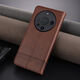Luo Yi convient à Huawei Mate60 Mobile Phone Case Mate70pro NOUVEAU Étui en cuir en cuir en cuir Mate70 Full-Pack Anti-Fall Silicone Protective Case for Men and Women [Athen Brown] Modède de boeuf magnétique Huawei Mate60pro