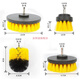 Electric cleaning brush disc drill brush floor tile carpet cleaning brush car wheel hub scouring pad polishing 3 red 3 green scouring pads + sticky disk 7-piece set