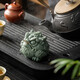 Earth Story Green Sandstone Tea Pet Ornaments Boutique Can Raise Golden Toads Chinese Tea Table Tea Set Lucky Three-legged Toad Tea Table Small Decoration Green Sandstone Tongbao Golden Toad