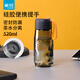 Camellia (CHAHUA) sports water cup, summer plastic kettle, sports and fitness cup for men and women, student water cup with tea partition cup, yellow 520ml 1 piece