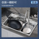 ARROW 304 stainless steel sink Japanese-style large-diameter single-slot kitchen sink countertop basin large single-slot 70*48 cornucopia single-slot + hot and cold pull-out faucet