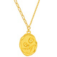 Saturday Blessing Tulip Gold Necklace Women's Gold Pendant Birthday Gift Price Approximately 4.69g Round Card-40+5cm
