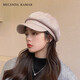 MELENDA KAMAR beret women's autumn and winter Korean painter's hat warm duck bill octagonal hat birthday gift for girl girlfriend black