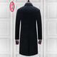Ding Bronze Wool Mabe Men's Pure Wool Over-Knee Mound Men d'âge Men d'âge Business Casual Long Wool Automne et hiver Nouveau produit noir 185