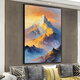 
Yitu hand-painted oil painting entrance living room decoration painting study office vertical version good meaning light luxury sofa dining room hanging painting Rizhao Jinshan 60*80 black metal frame