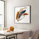 
Hanxuan abstract color blocks niche art restaurant decoration painting modern simple beauty salon hanging painting square oil painting living room mural JD15909 interest 50*50 texture oil canvas ps black frame