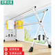 Clothes drying rack outdoor folding clothes drying rack floor-standing indoor home balcony bedroom stainless steel outdoor cool telescopic pole type quilt drying artifact bold double pole model 1.6 meters retractable contains 32 drying artifacts large