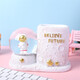 Zhenxiqi Astronaut Pen Holder Children's Day Gift Night Light Office Desk Ornament Creative Crystal Ball Pen Holder Birthday Gift [Golden Astronaut Crystal Ball Pen Holder Lamp]