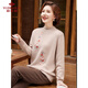 Yu Zhaolin mother's sweater women's winter clothing plus velvet knitwear for the elderly thickened knitted bottoming shirt Y244Z6013
