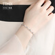 TTMIX platinum bracelet for women pt950 platinum lucky star pendant baby's breath jewelry 6.3-6.5g 16+2cm