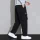 Specht Arbeitsplatte für Männer im Frühling und Sommer Neue Arbeit Casual Hosen für Männer in trendigen losen einfachen modischen und vielseitigen langen Hosen 9930 Black 2xl