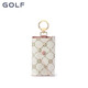 Golf (GOLF) key bag for women multifunctional key bag small mini keychain card bag key bag two-in-one beige with cherry powder