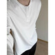 Pocket Henry collar sweatshirt for men in spring and autumn, new American fashion brand, solid color, simple inner layer, loose and versatile top, light gray L 105-120Jin Jin is equal to 0.5 kg