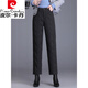 Pierre Cardin Middle-aged and Elderly Down Pants Women's Winter Outerwear Thickened Warm Cotton Pants 2025 New Mom Straight Casual Long Pants Khaki XL 115-125Jin Jin equals 0.5 kg