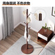 Small craftsman solid wood coat rack bedroom floor-standing simple clothes hanger multi-hook clothes rack walnut color disc style