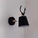 Yilin Nordic simple desk wall lamp bedroom bedside lamp living room corridor wall lamp macaron personalized creative deer head lamp black three-color light