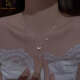 CHOMEL KINSEYs999 solid silver butterfly necklace for women, non-fading, light luxury, high-end clavicle chain as a Valentine's Day birthday gift for girlfriend, electric silver + nano-anti-oxidation protection