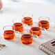 GIANXI Ji'anxi glass tea cup Kung Fu tea set heat-resistant thickened household transparent drinking cup for tea 6 pieces
