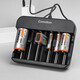 Feishi 7-Slot Intelligent USB Fast Ladegerät wieder aufladbar 1/2/5/7/9-Volt-Nickel-Hydrogen/Nickel-Cadmium-wiederaufladbarer Batterie BC-1049 [Single Charger] 7-Slot-wiederaufladbarer Multi-Model-Akku