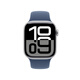 Apple/Apple Watch Serie 10 Smart Watch GPS+ Mobilfunkmodell 42 mm Silber Aluminium Metall Hülle Bräunung Sportgurt S/M MWXJ3CH/B