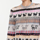 Jiangnan Buyi (Jnby) [mismo estilo en el centro comercial] 24 Autumn Knited Cardigan Fair Island Sweater 5O9313090 683/Misceláneo rosa claro S