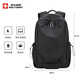 
SWISSMILITARY Swiss Army Knife Backpack Men's Business High-end Computer Bag Leisure Commuting Large Capacity School Bag Travel Backpack Black [Back Honeycomb Board] Large size 15.6 inches 30*19*47cm