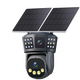 Qingrong Black Light 5G Solar Camera Outdoor Wireless Monitor Home 360 ​​degré Panoramic No Dead Angle Vision nocturne en pleine couleur Tracking extérieur étanche non électricité sans grille à vie