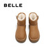 Belle (Belle) Warm and comfortable small stove snow boots for women trendy short boots B1729DD3 [Recommended by Zhou Yutong] Brown second generation 38 (240mm)