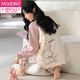 Modal Pyjamas für Frauen im Frühjahr und Herbst Pure Pure Cotton Longleved Home-Kleidung, All-Cotton Sweet Princess Style Casual Home Clothes Set, können außerhalb von Z20YM693 M Empfohlen getragen werden [80-100jin [Jin gleich 0,5 kg]]]