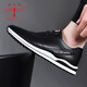 Dragonfly Brand Herrenschuhe Casual White Schuhe Sommer Neu atmungsaktives Männer Forrest Gump Schuhe echte Ledersportschuhe Vielseitige Männerschuhe 902 Schwarz 41