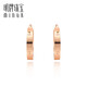 Ming brand jewelry 18K gold color rose gold carving diamond earrings earrings earrings for women CSH0171 pricing does not include ear plugs, about 0.75-0.89 grams