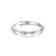Mengjinyuan PT950 platinum ring, platinum bamboo open ring, birthday gift for girlfriend, about 2.05g-live mouth