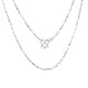 Caibai Jewelry Platinum Necklace Pt950 Yuanbao Fashion Necklace Price Approximately 3.20g Approximately 40cm