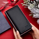 FALAMAONE brand men's wallet genuine leather long wallet cowhide business wallet card bag birthday gift for dad and husband QB887-3 [counter gift box]