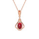 Laomiao 18K gold garnet pendant, colorful pendant for women, Chinese Valentine's Day gift for girlfriend (not including necklace), total weight is about 1.05g