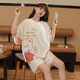 Yitangduo Pajamas Pajamas Estudiantes de verano Estudiantes de secundaria Estudiantes de secundaria cortos lindos estilo delgado se puede usar fuera de ropa casera Q6627 M [sugerido 80-100Jin [Jin es igual a 0.5 kg]]