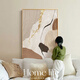 
Meiyouchun geometric abstract living room decoration painting simple modern sofa background wall floor painting black white gray entrance entrance painting JD13792 120*180 texture oil canvas ps gold frame