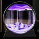Three more than nine such as large size 12 inches, beautiful quicksand painting ornaments, hourglass, high-end art, light luxury quicksand creative gifts, round quicksand painting purple, diameter about 25cm